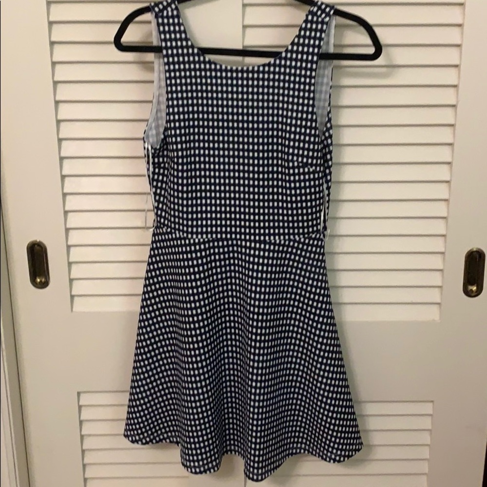 Blue Rain blue and white gingham dress, size S